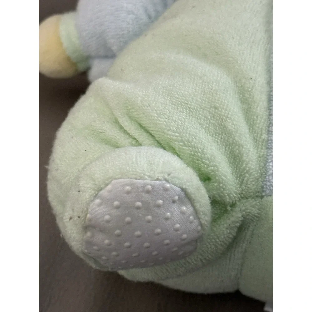 Carters Prestige Toy‎ Terry Cloth Color Block Plush Duck Sweet Baby Rattle 76116